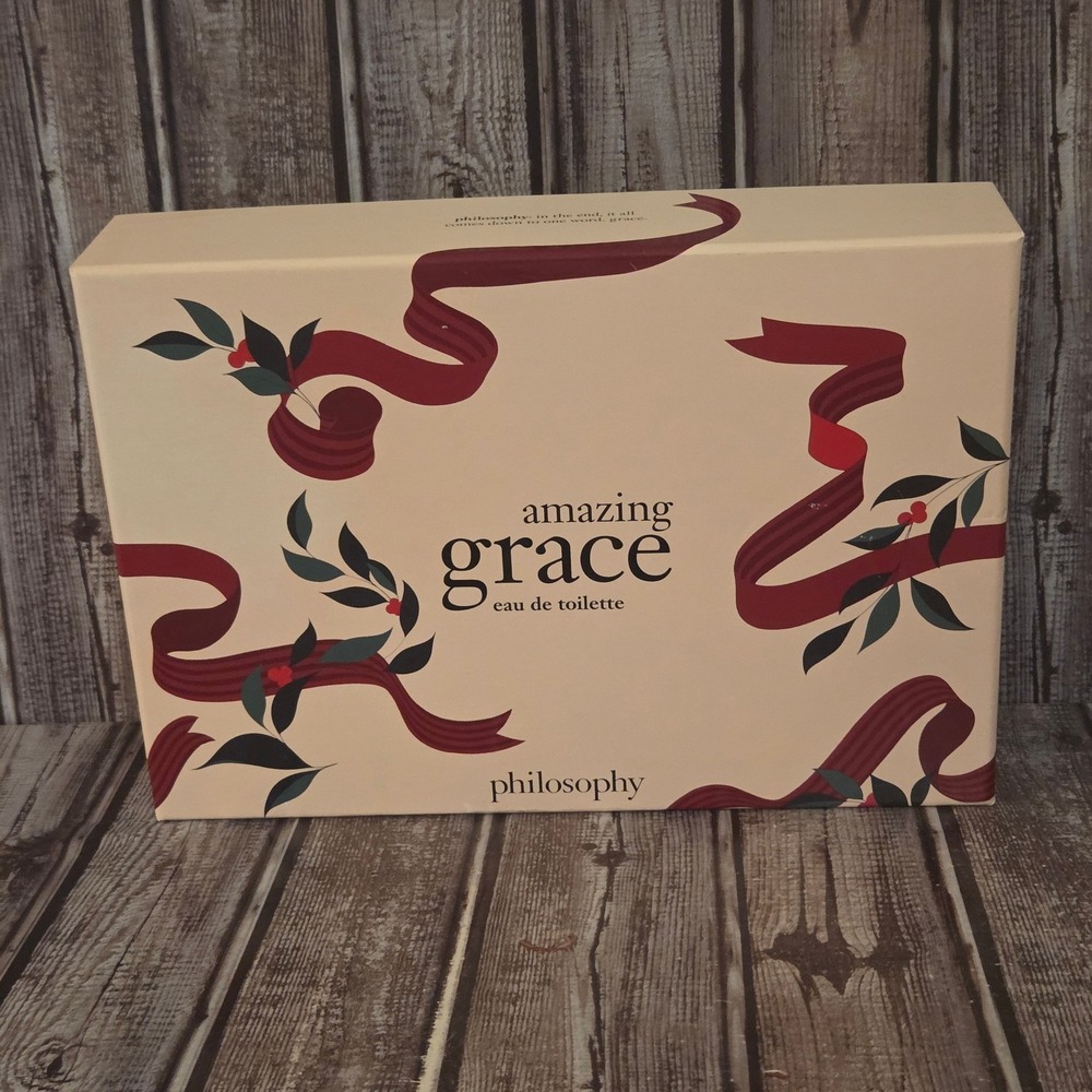 Philosophy Amazing Grace Eau De Toilette Spray,Shampoo,Firming Body Emulsion NIB